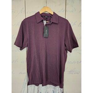 Public Rec Go-To Polo Mens Large Blackberry Purple Pima Cotton Tencel Stretch